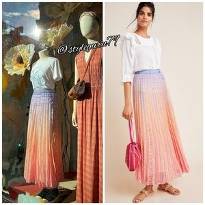 NWT, Anthropologie, Dawn Maxi Ombre Skirt